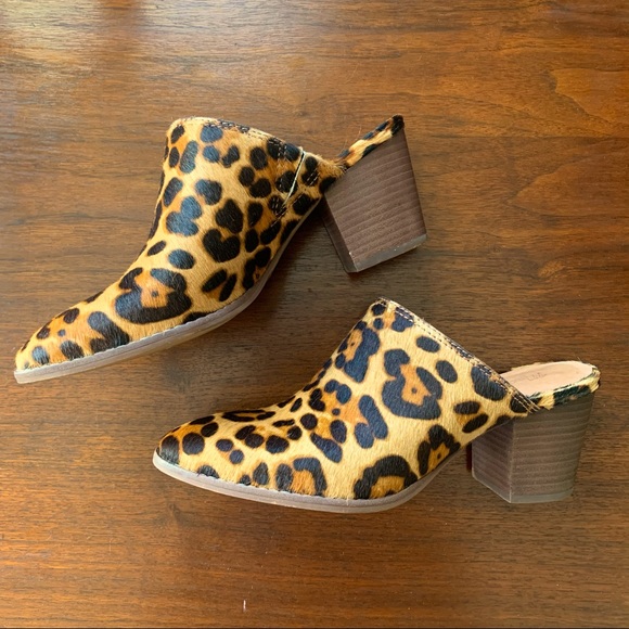 Madewell Shoes - Madewell The Harper Mule Leopard Calf Hair size 7
